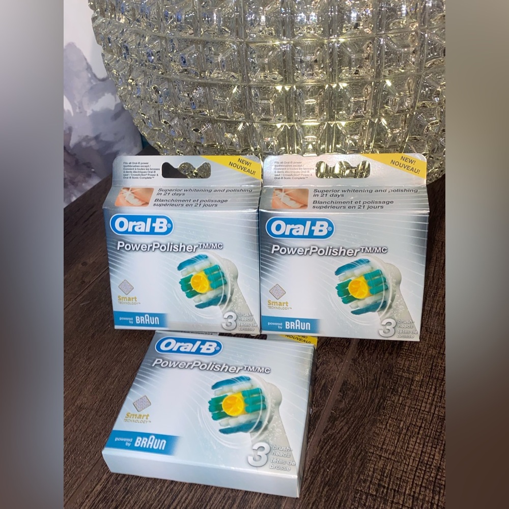 Oral-B Power Polisher Electric Toothbrush Replacement Brush Heads Lot of 3 boxes